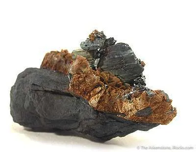 Chalcostibite on Siderite image