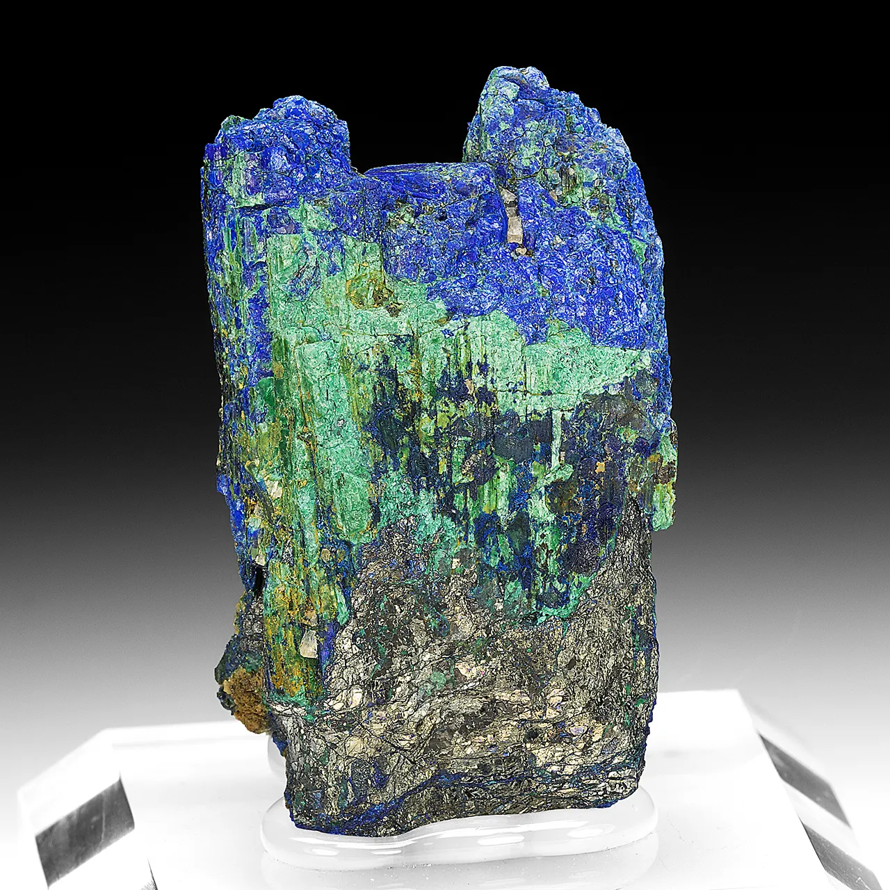 Chalcostibite with Azurite, Malachite - image 1