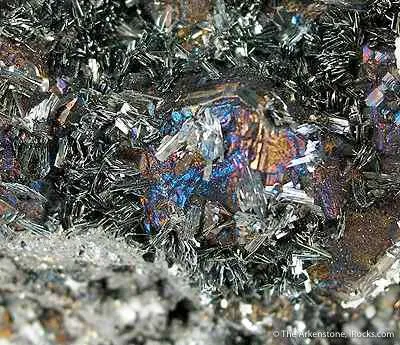 Chalcostibite With Calcite - image 3
