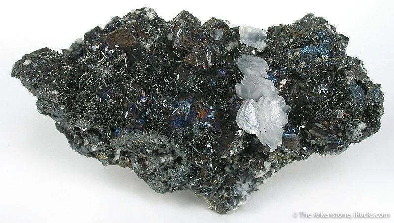 Chalcostibite With Calcite image