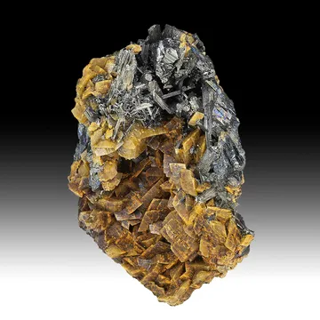 Chalcostibite with Zinkenite, Siderite