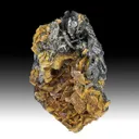 Chalcostibite with Zinkenite, Siderite - image 1