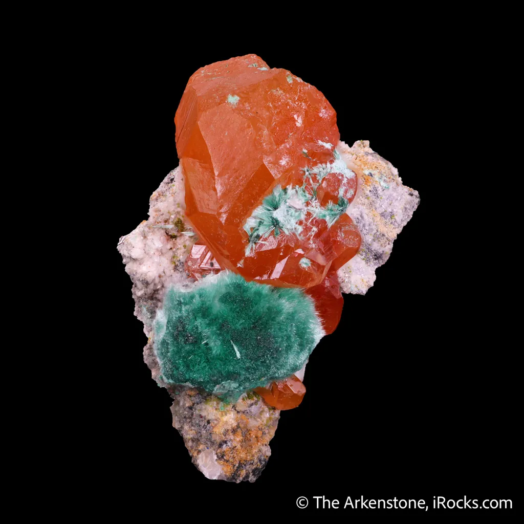 Chalcotrichite included Cerussite with Malachite image