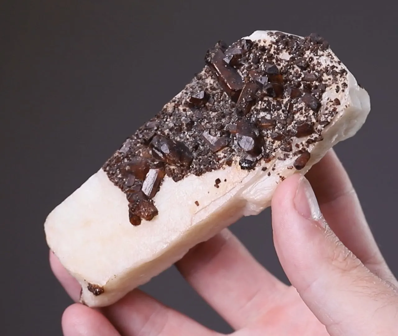 Childrenite on Orthoclase - image 2