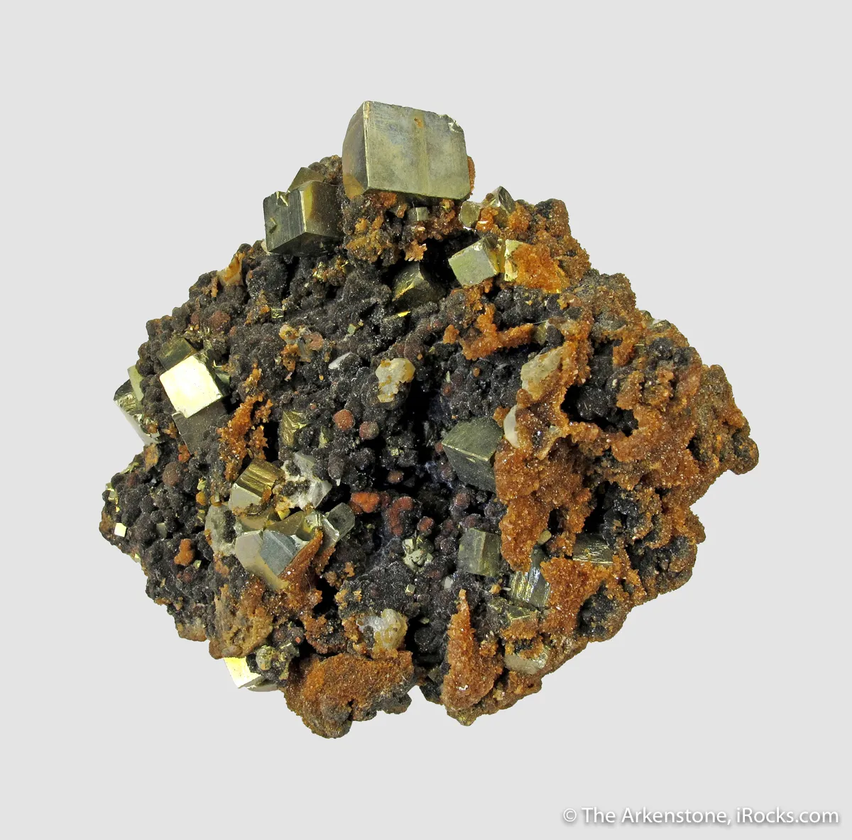 Childrenite (TL - mid 1800s) with Pyrite and Siderite - image 1