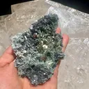 Chlorine needle Quartz cluster with lustrous cubic Pyrite and Galena from Bulgaria, Smolyan Province, Madan ore field, Septemvri Mine - image 3