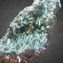 Chlorine needle Quartz cluster with lustrous cubic Pyrite and Galena from Bulgaria, Smolyan Province, Madan ore field, Septemvri Mine - image 1