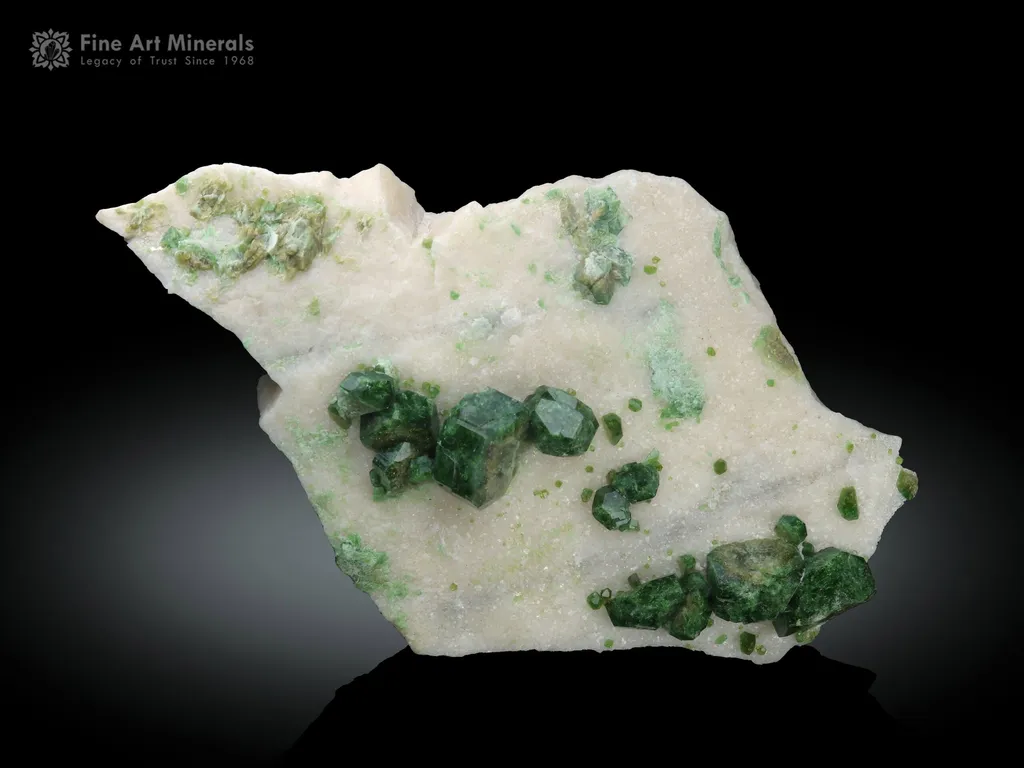 Chromium Dravite with Traces of Vanadium on Matrix from Pakistan image