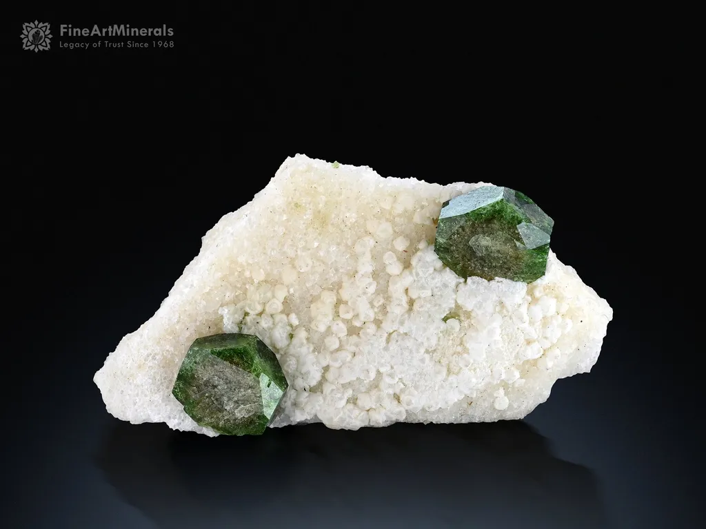 Chromium Dravite with Traces of Vanadium on Matrix from Shigar Pakistan image