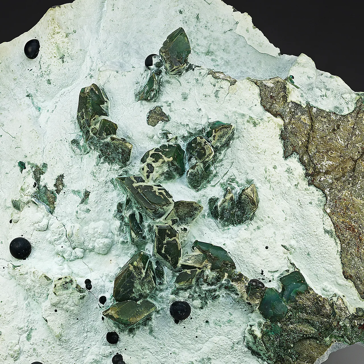 Chrysocolla after Azurite with Malachite - image 1