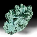 Chrysocolla after Barite with Malachite - image 1