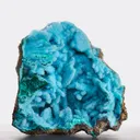 Chrysocolla After Barite with Malachite Coated with Drusy Quartz - image 1