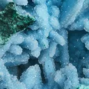 Chrysocolla After Barite with Malachite Coated with Drusy Quartz - image 2