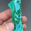 Chrysocolla after Barite with Malachite - image 2