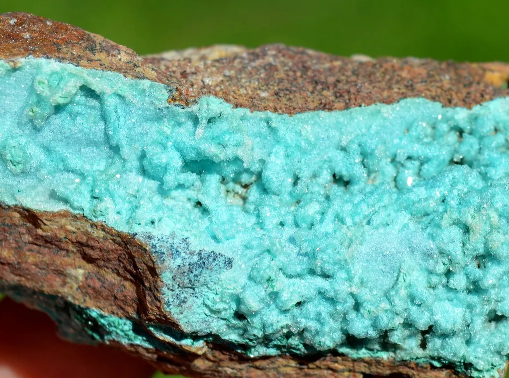 Chrysocolla after Malachite after Anhydrite & quartz - 156 grams - Tenke-Fungurume area, DR Congo - image 2