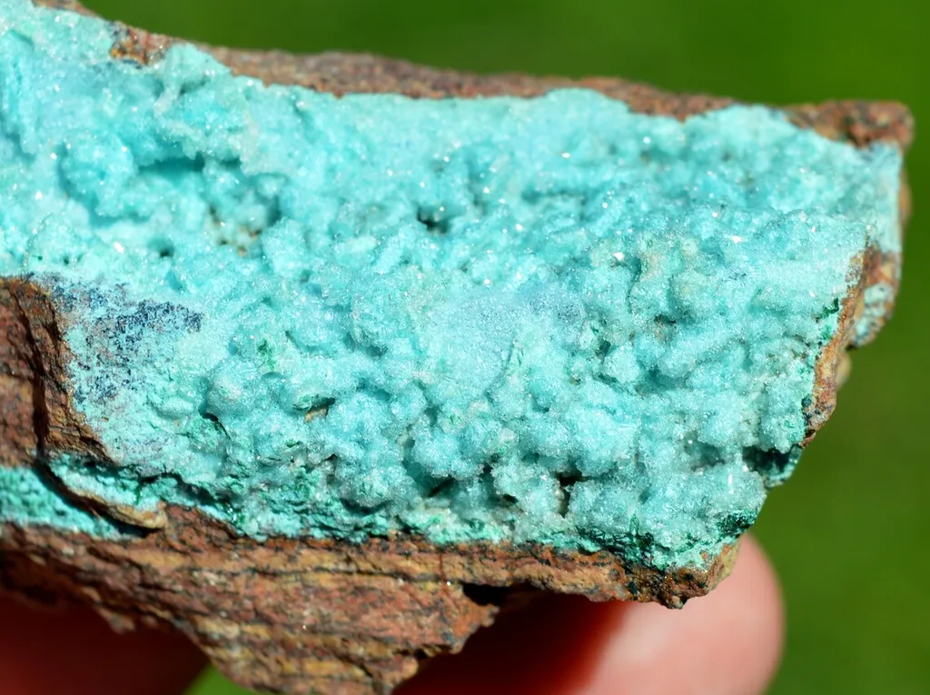 Chrysocolla after Malachite after Anhydrite & quartz - 156 grams - Tenke-Fungurume area, DR Congo - image 3
