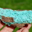Chrysocolla after Malachite after Anhydrite & quartz - 156 grams - Tenke-Fungurume area, DR Congo - image 1