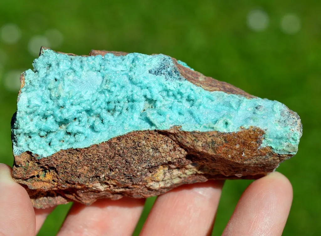 Chrysocolla after Malachite after Anhydrite & quartz - 156 grams - Tenke-Fungurume area, DR Congo - image 5