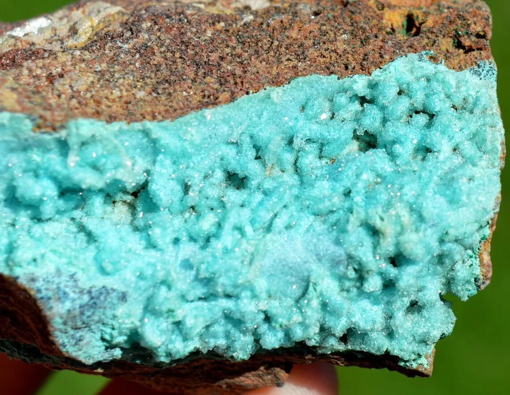 Chrysocolla after Malachite after Anhydrite & quartz - 156 grams - Tenke-Fungurume area, DR Congo - image 4