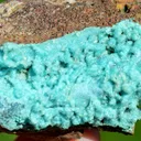 Chrysocolla after Malachite after Anhydrite & quartz - 156 grams - Tenke-Fungurume area, DR Congo - image 4