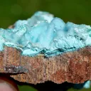 Chrysocolla after Malachite after Anhydrite & quartz - 158 grams - Tenke-Fungurume area, DR Congo - image 6