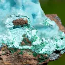 Chrysocolla after Malachite after Anhydrite & quartz - 158 grams - Tenke-Fungurume area, DR Congo - image 4