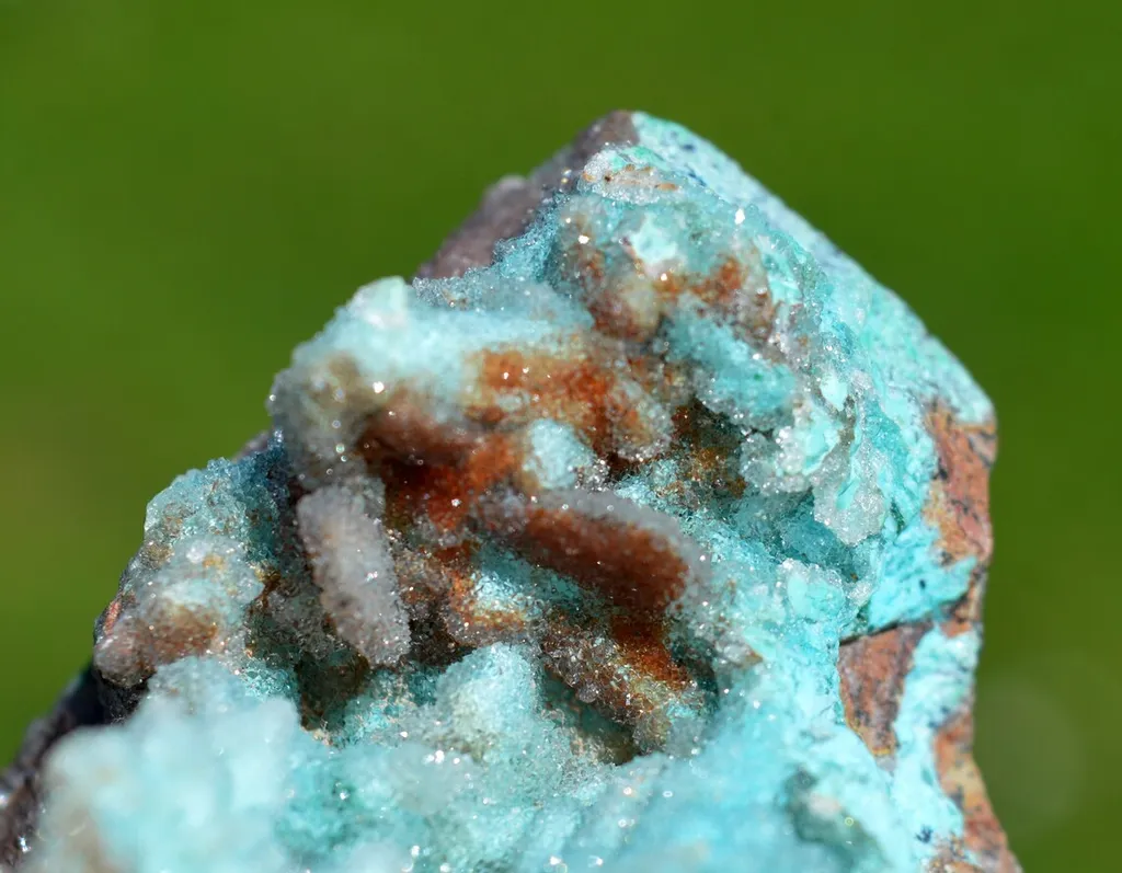Chrysocolla after Malachite after Anhydrite & quartz - 217 grams - Tenke-Fungurume area, DR Congo - image 3