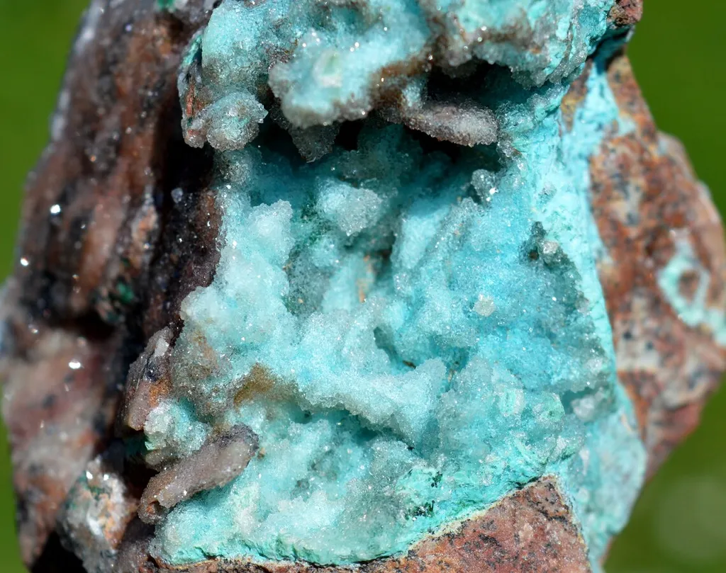 Chrysocolla after Malachite after Anhydrite & quartz - 217 grams - Tenke-Fungurume area, DR Congo - image 2