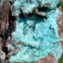 Chrysocolla after Malachite after Anhydrite & quartz - 217 grams - Tenke-Fungurume area, DR Congo - image 2