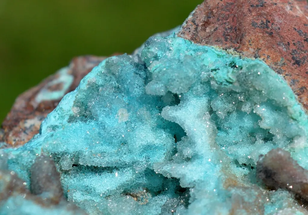 Chrysocolla after Malachite after Anhydrite & quartz - 217 grams - Tenke-Fungurume area, DR Congo - image 4