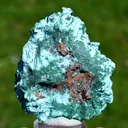 Chrysocolla after Malachite after Anhydrite & quartz - 242 grams - Tenke-Fungurume area, DR Congo - image 8