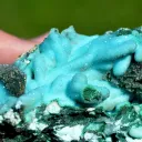 Chrysocolla after Malachite after Anhydrite & quartz - 270 grams - Tenke-Fungurume area, DR Congo - image 1