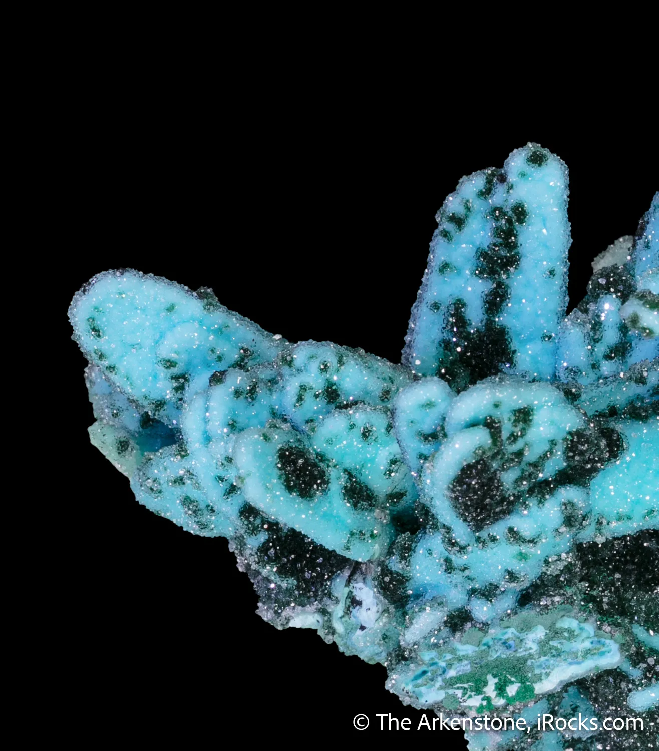 Chrysocolla after Malachite, with Quartz & Malachite - image 5
