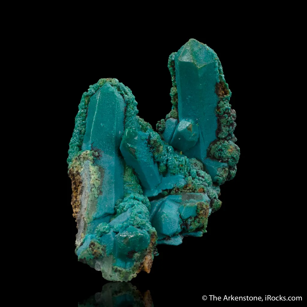 Chrysocolla coating Quartz - image 4