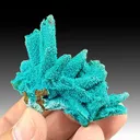 Chrysocolla on Malachite after Azurite - image 1