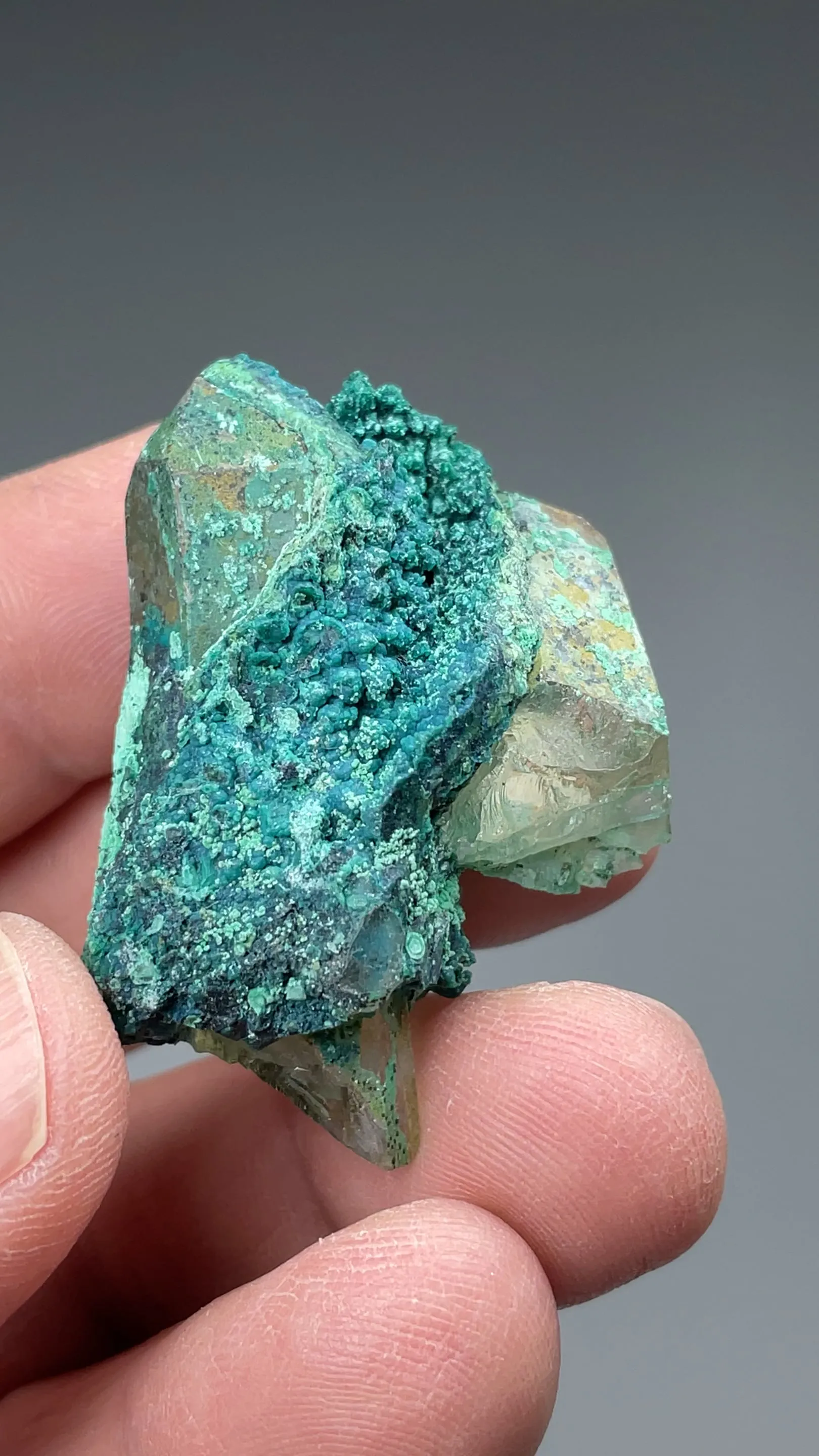 Chrysocolla on Quartz - image 2