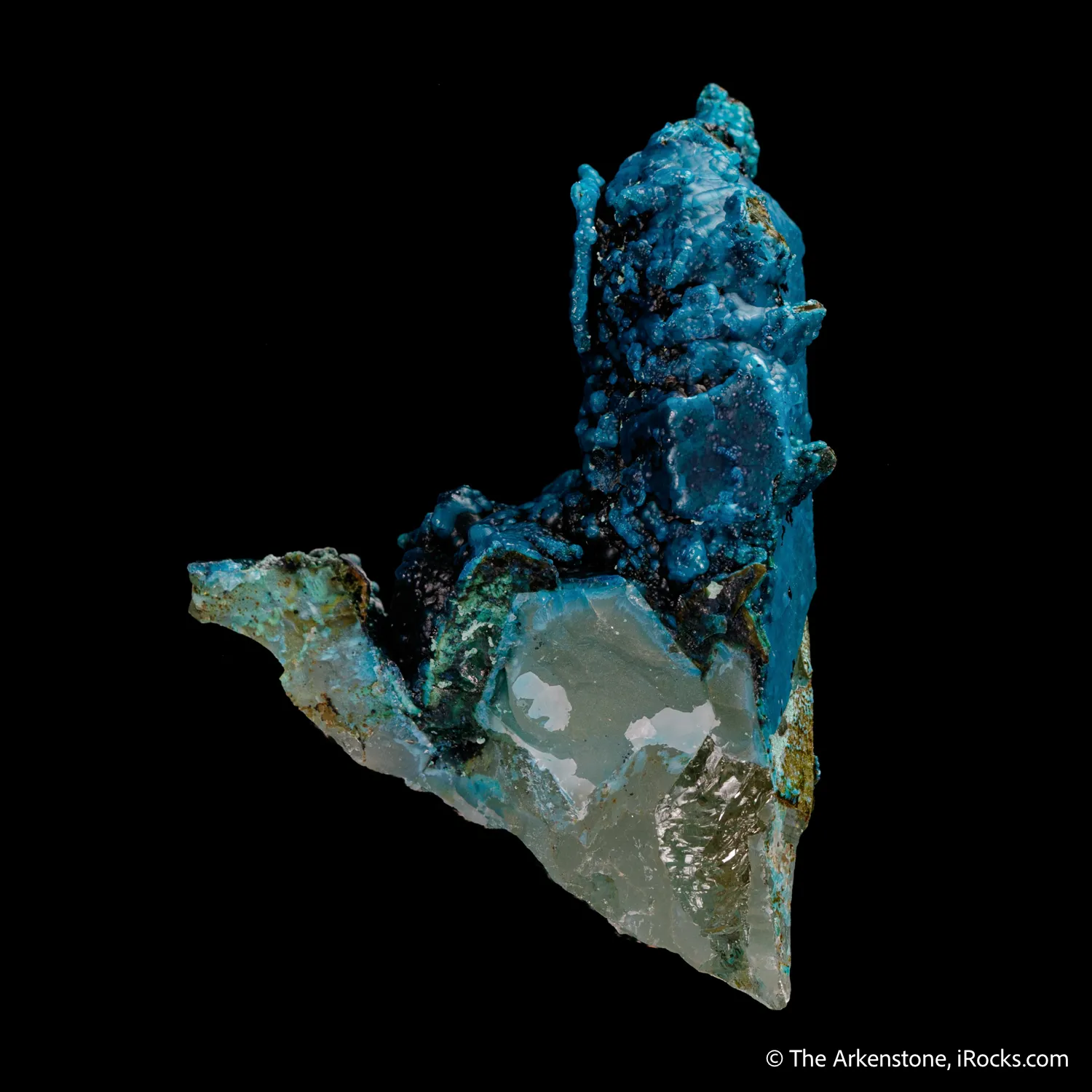 Chrysocolla on Quartz - image 5
