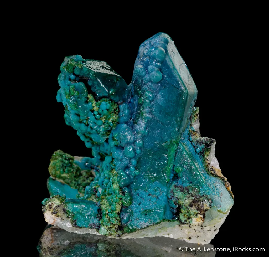 Chrysocolla on Quartz image