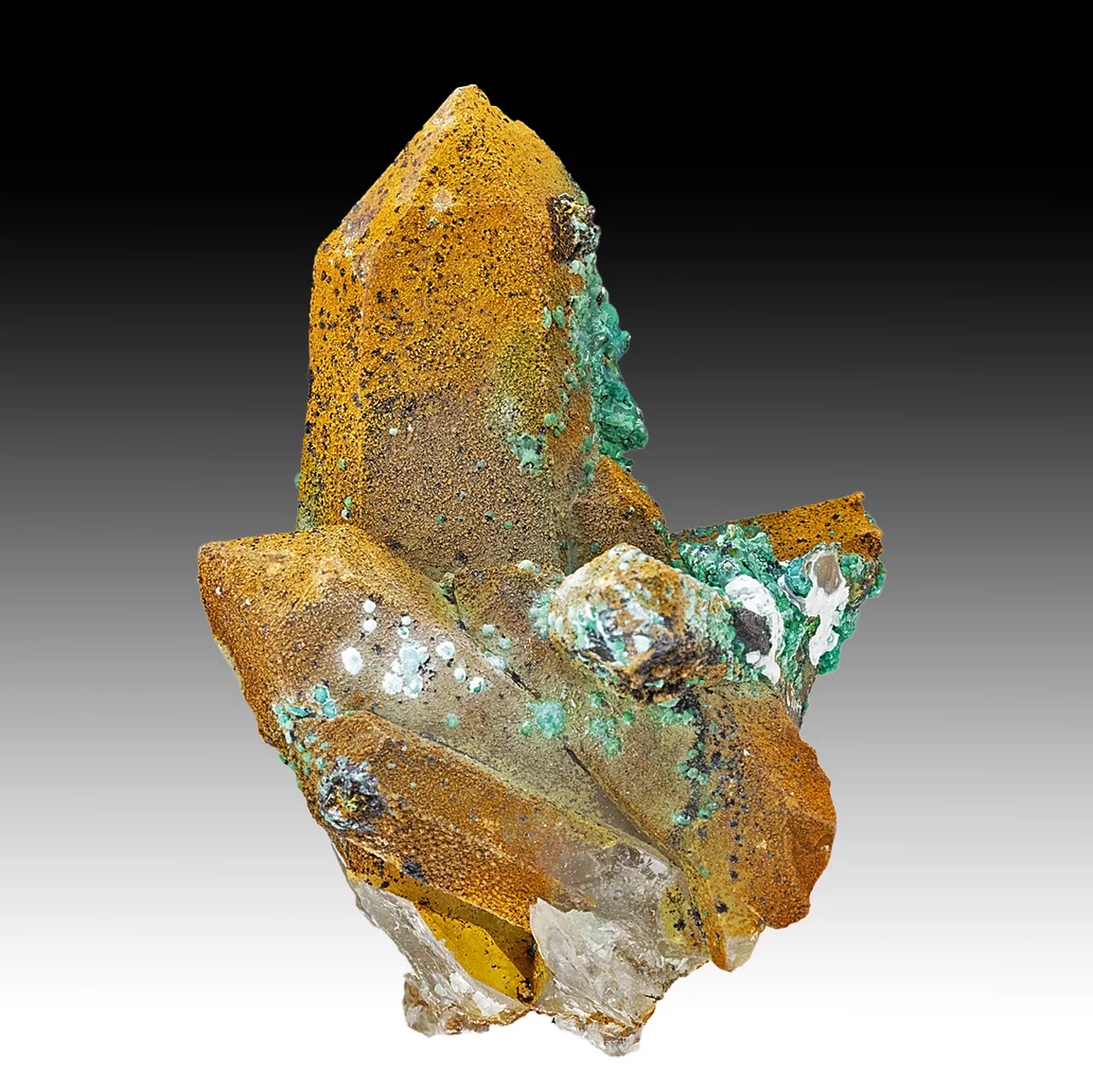 Chrysocolla on Quartz - image 1