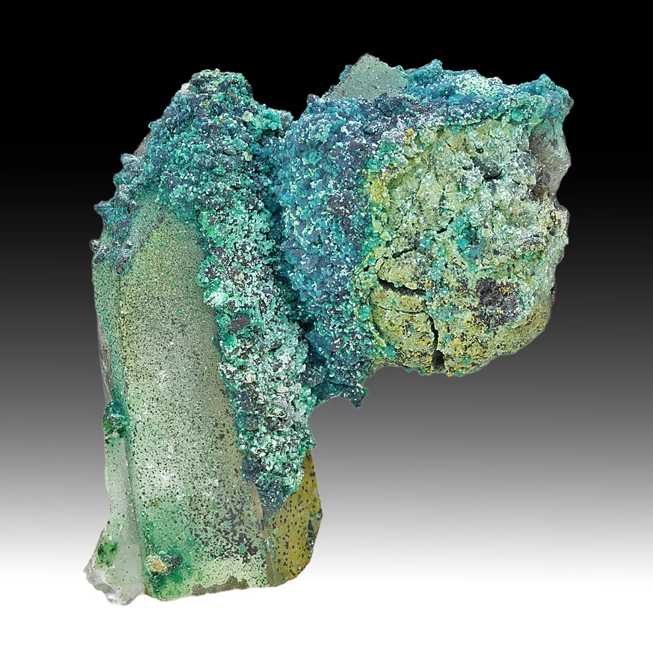 Chrysocolla on Quartz - image 1
