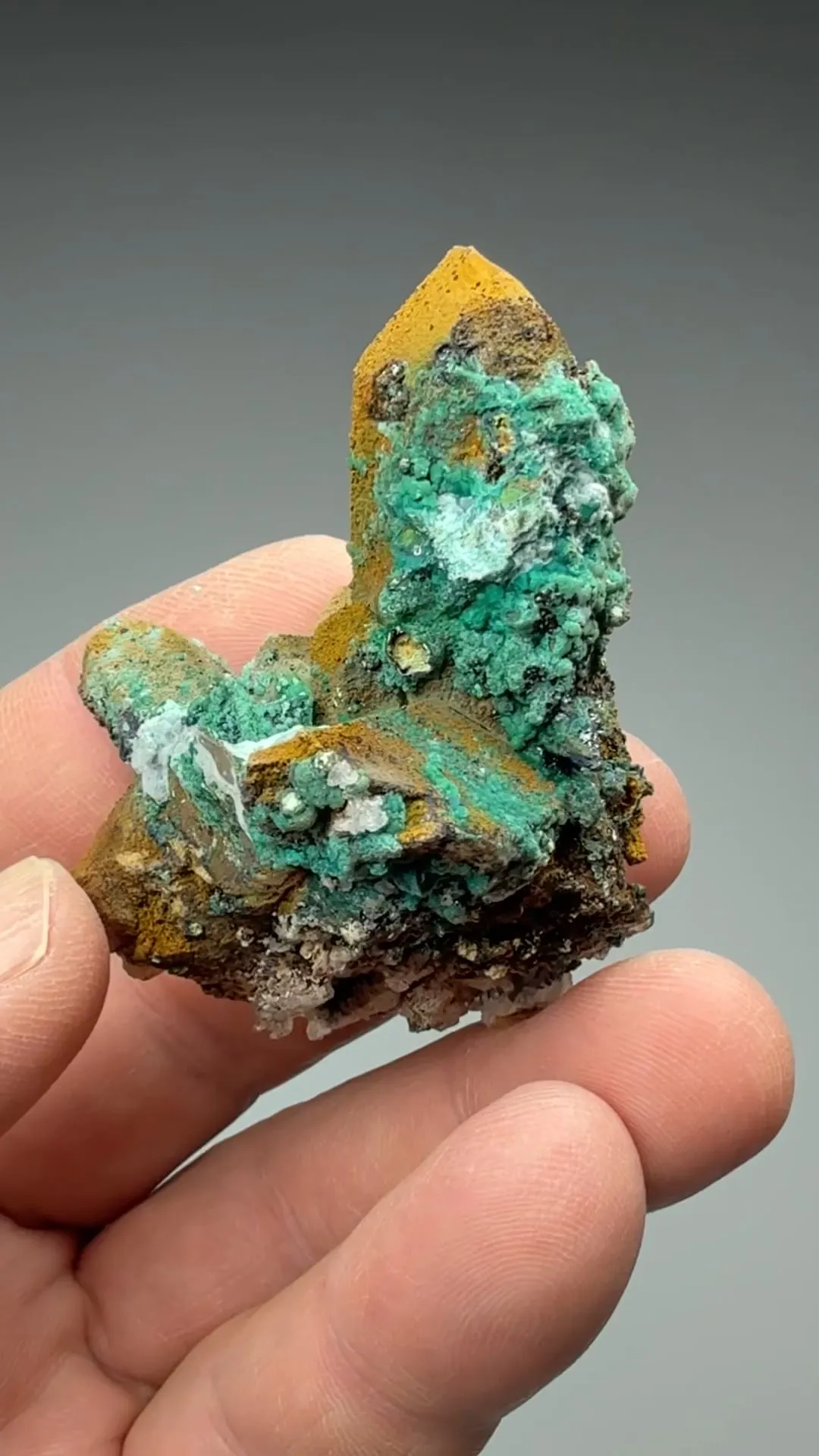 Chrysocolla on Quartz - image 2