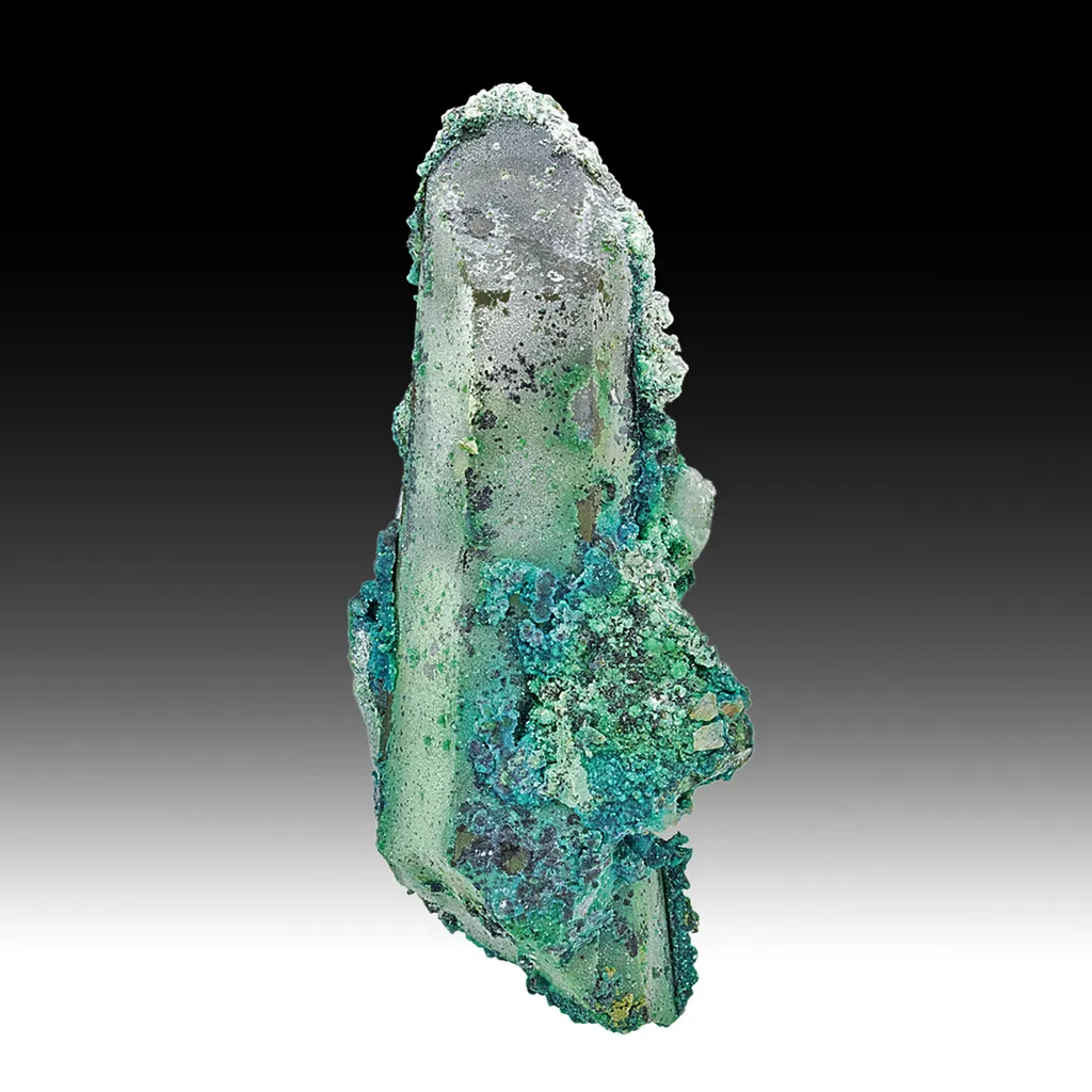 Chrysocolla on Quartz image