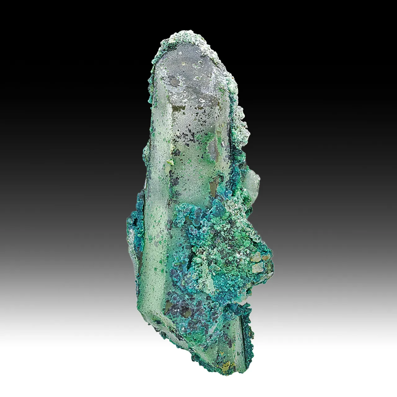 Chrysocolla on Quartz - image 1