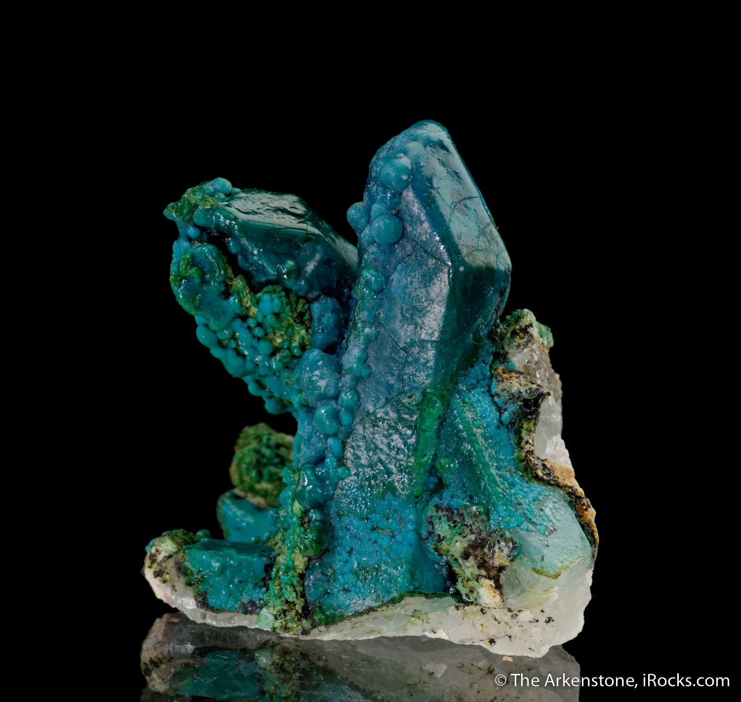 Chrysocolla on Quartz - image 4