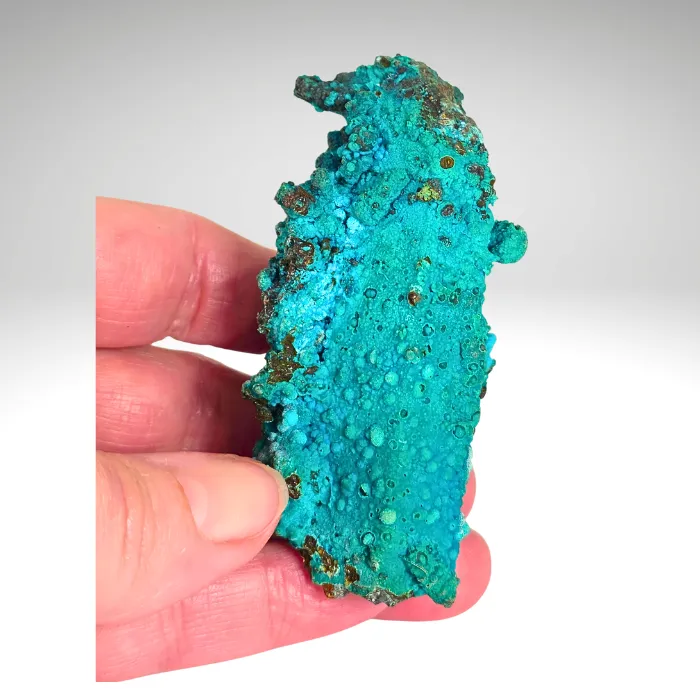 Chrysocolla on Quartz from Peru, Huancavelica, Julcani District, Tentadora Mine - image 5