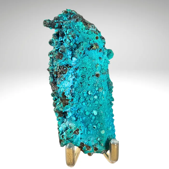 Chrysocolla on Quartz from Peru, Huancavelica, Julcani District, Tentadora Mine - image 4