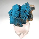 Chrysocolla on Quartz Tentadora Mine - image 1