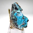 Chrysocolla on Quartz Tentadora Mine - image 5