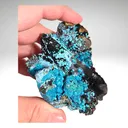 Chrysocolla on Quartz Tentadora Mine - image 4