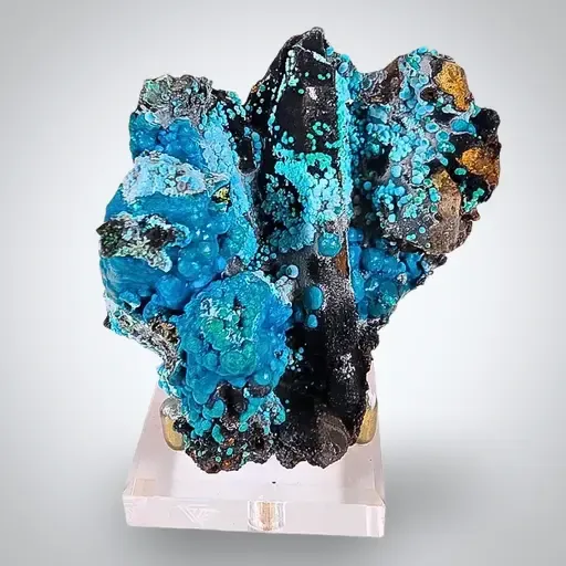 Chrysocolla on Quartz Tentadora Mine - image 3